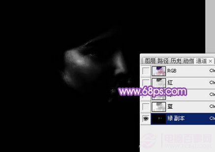 Photoshop打造淡紫色的室内女生头像照片